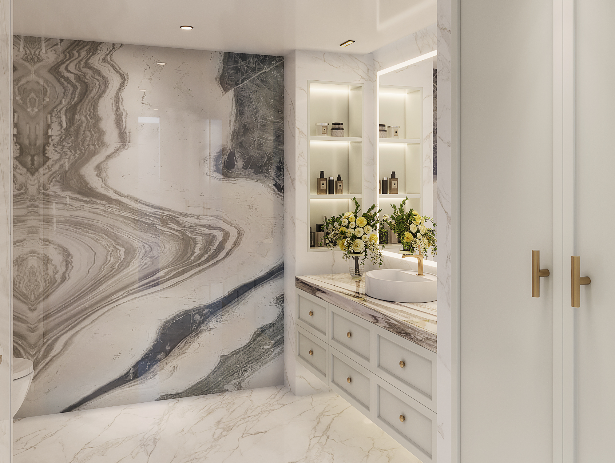 Modern Marble Bathroom