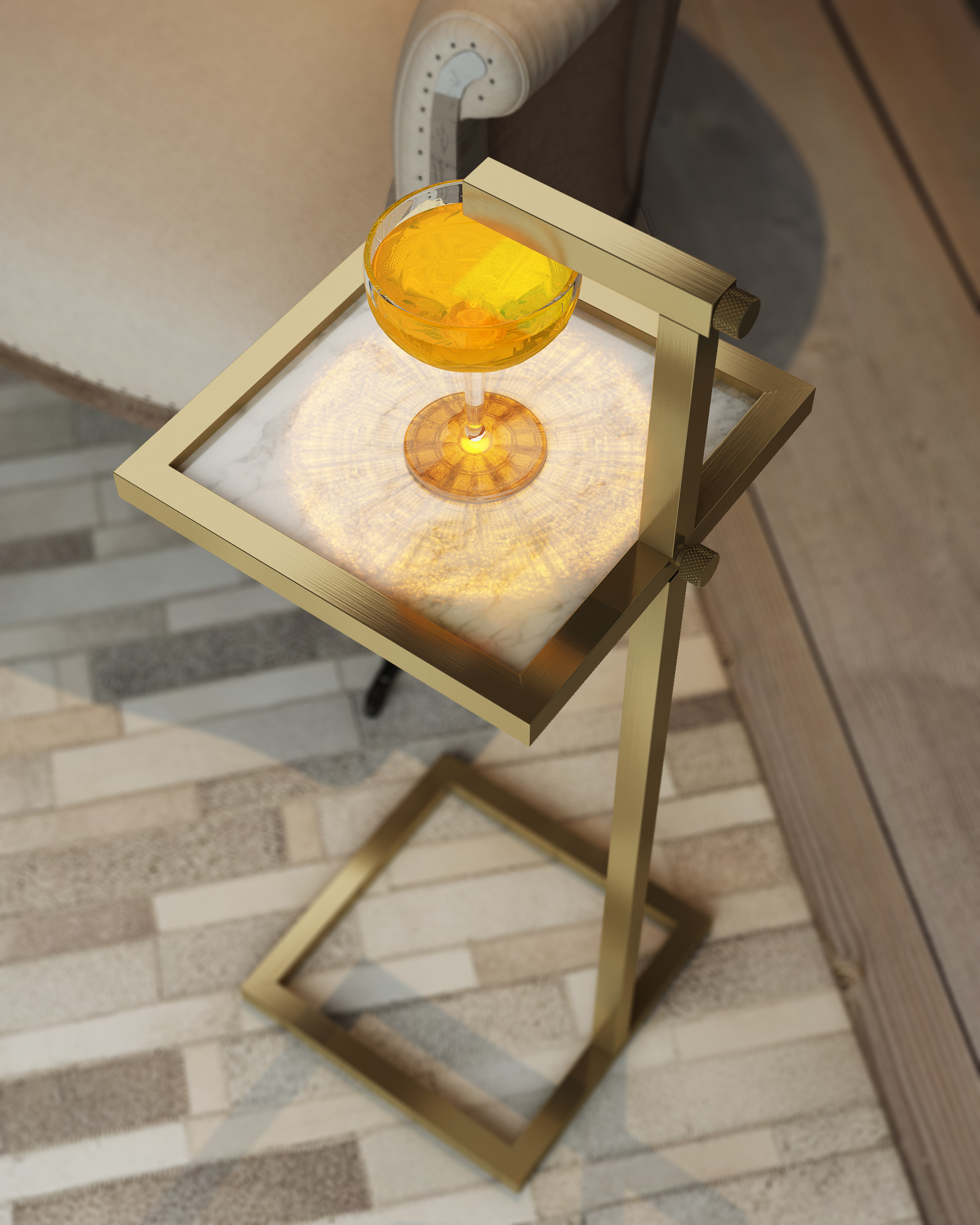 Golden Side Table